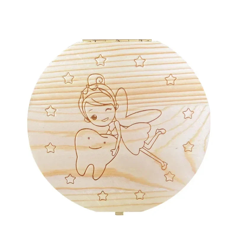 Wooden Baby Tooth & Umbilical Cord Keepsake Box