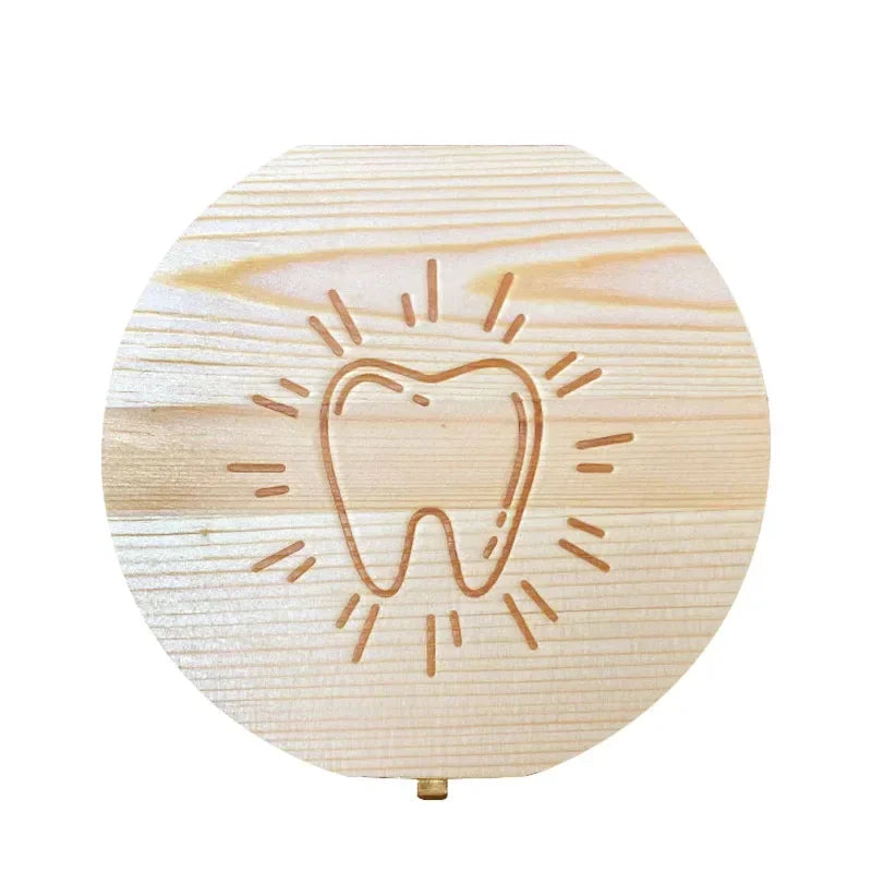 Wooden Baby Tooth & Umbilical Cord Keepsake Box